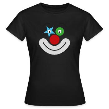 clown - Women's T-Shirt - black - Front - AI Model Female 172 dark (172cm)