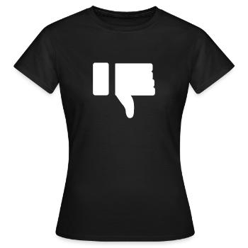 Je n'aime pas l'icône des médias sociaux (pouce en bas) - T-shirt Femme - noir - Devant - AI Model Female 172 dark (172cm)