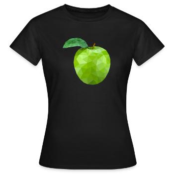 Apfel - Frauen T-Shirt - Schwarz - Vorne - AI Model Female 172 dark (172cm)