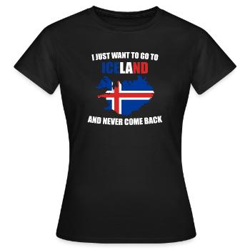Island - Frauen T-Shirt - Schwarz - Vorne - AI Model Female 172 dark (172cm)