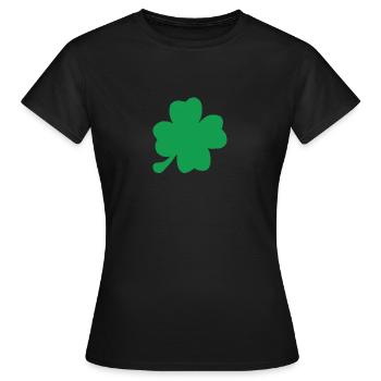 Kleeblatt - Frauen T-Shirt - Schwarz - Vorne - AI Model Female 172 dark (172cm)
