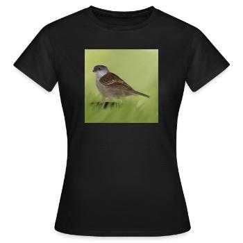 Moineau - T-shirt Femme - noir - Devant - AI Model Female 172 dark (172cm)