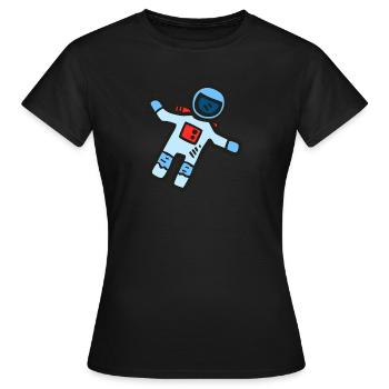 astronaute - T-shirt Femme - noir - Devant - AI Model Female 172 dark (172cm)