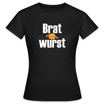 Bratwurst - Frauen T-Shirt - Schwarz - Vorne - AI Model Female 172 dark (172cm)