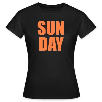 Sunday - Dimanche - T-shirt Femme - noir - Devant - AI Model Female 172 dark (172cm)