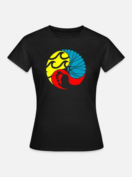 Triathlon - Frauen T-Shirt - Schwarz