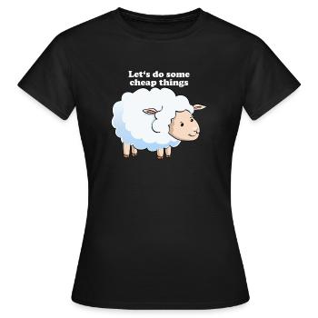 Mouton sait - T-shirt Femme - noir - Devant - AI Model Female 172 dark (172cm)
