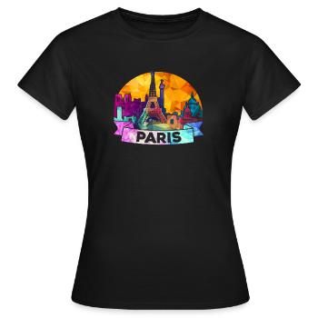 Paris - Women's T-Shirt - black - Front - AI Model Female 172 dark (172cm)
