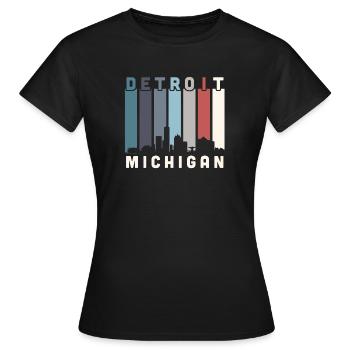 Detroit - T-shirt Femme - noir - Devant - AI Model Female 172 dark (172cm)