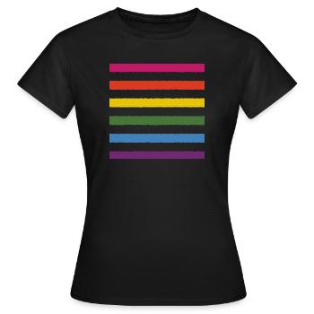 drapeau arc-en-ciel - T-shirt Femme - noir - Devant - AI Model Female 172 dark (172cm)