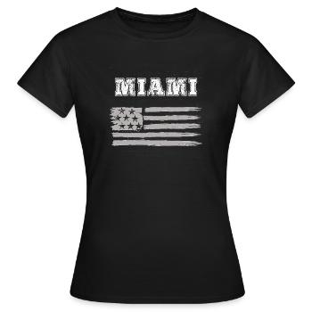 Miami - T-shirt Femme - noir - Devant - AI Model Female 172 dark (172cm)