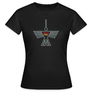 Lignes Inka Nazca Kondor Geoglyphe Pérou - Cadeau - T-shirt Femme - noir - Devant - AI Model Female 172 dark (172cm)