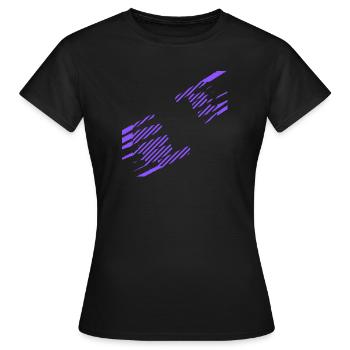 a design with stripes - Women's T-Shirt - black - Front - AI Model Female 172 dark (172cm)