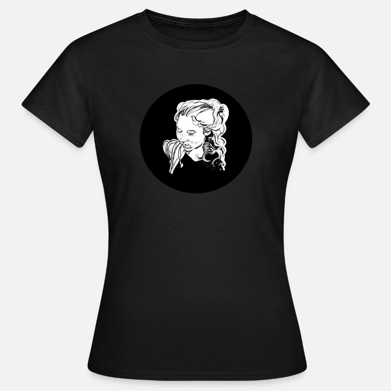 Mädchen in der Mitte - Frauen T-Shirt - Schwarz