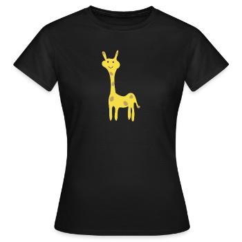 Children's Comic - Giraffe - Women's T-Shirt - black - Front - AI Model Female 172 dark (172cm)