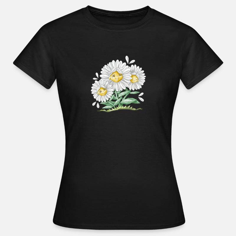 Gänseblümchen - Frauen T-Shirt - Schwarz