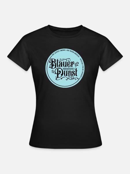 Blauer Dunst Zweitakt Kunst Moped Shirt - Frauen T-Shirt - Schwarz