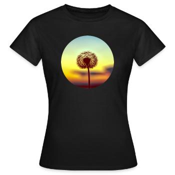 pissenlit - T-shirt Femme - noir - Devant - AI Model Female 172 dark (172cm)