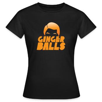 Boules de gingembre avec des cheveux roux - T-shirt Femme - noir - Devant - AI Model Female 172 dark (172cm)