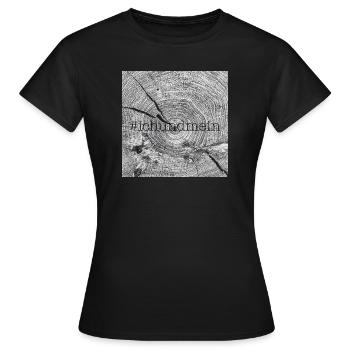 Wood - Women's T-Shirt - black - Front - AI Model Female 172 dark (172cm)