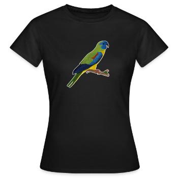 conception d'oiseau perruche jz.birds - T-shirt Femme - noir - Devant - AI Model Female 172 dark (172cm)