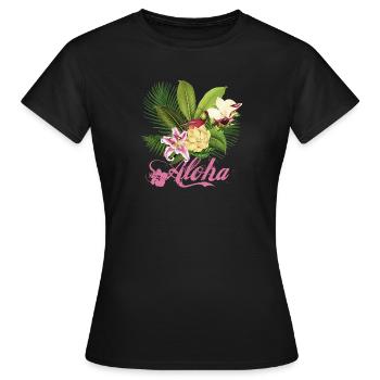 Aloha - T-shirt Femme - noir - Devant - AI Model Female 172 dark (172cm)