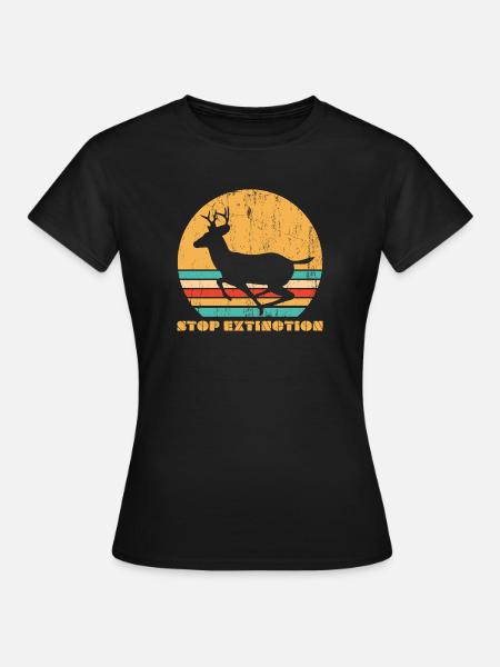Arrêter l’extinction des rennes - T-shirt Femme - noir
