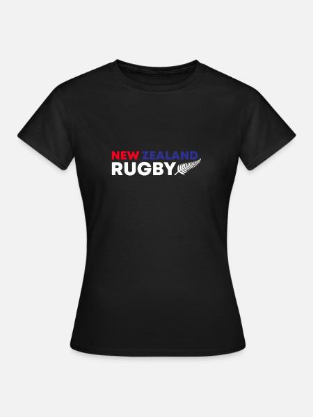 Neuseeland Rugby Fan Geschenkidee - Frauen T-Shirt - Schwarz