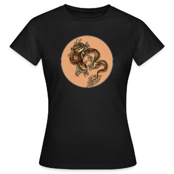 Dragon - Frauen T-Shirt - Schwarz - Vorne - AI Model Female 172 dark (172cm)