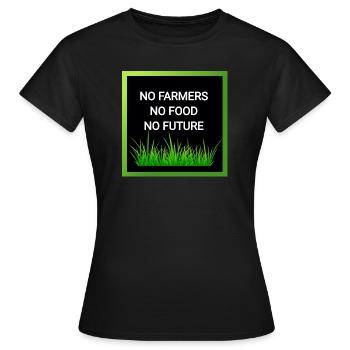 No farmers no food no future - Women's T-Shirt - black - Front - AI Model Female 172 dark (172cm)