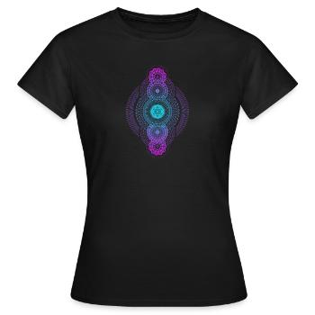 Metatron's Gradient Geometric Dimension - Women's T-Shirt - black - Front - AI Model Female 172 dark (172cm)