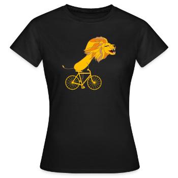 Sportlicher Löwe - Frauen T-Shirt - Schwarz - Vorne - AI Model Female 172 dark (172cm)