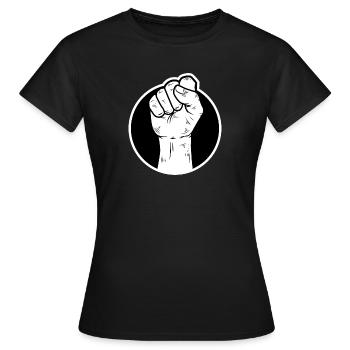 Faust Design Klassische Revolution-Komposition - Frauen T-Shirt - Schwarz - Vorne - AI Model Female 172 dark (172cm)
