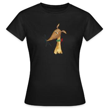 Windhund fawn - Frauen T-Shirt - Schwarz - Vorne - AI Model Female 172 dark (172cm)