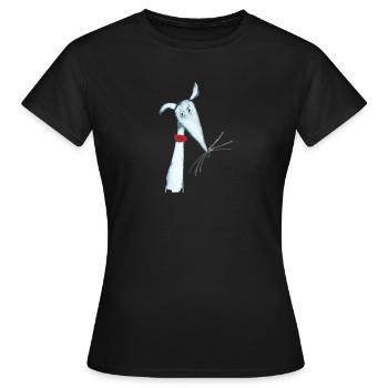 Windhund blau - Frauen T-Shirt - Schwarz - Vorne - AI Model Female 172 dark (172cm)