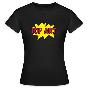 Pop Art - T-shirt Femme - noir - Devant - AI Model Female 172 dark (172cm)