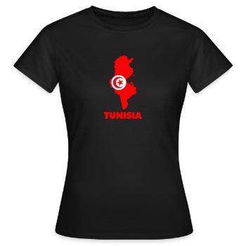 Tunisie - T-shirt Femme - noir - Devant - AI Model Female 172 dark (172cm)