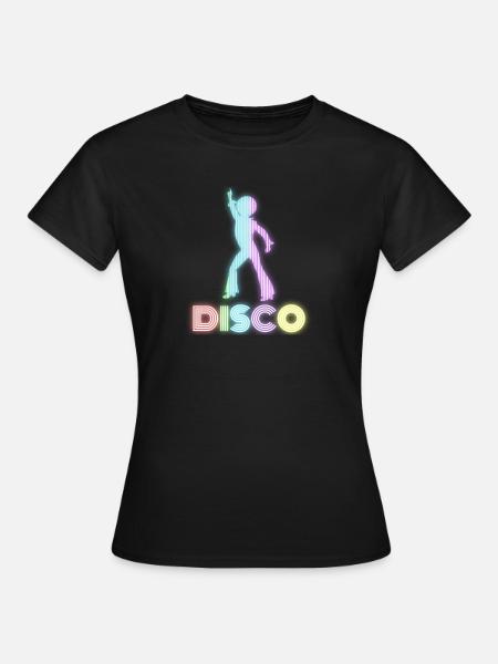 Retro Disco Dancing Shirt für 70er Jahre Disco Dan - Frauen T-Shirt - Schwarz