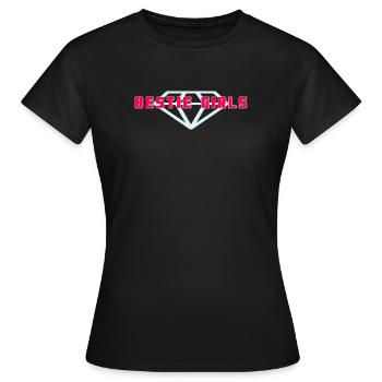 Bestie girls - Women's T-Shirt - black - Front - AI Model Female 172 dark (172cm)