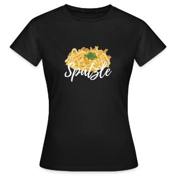 Les paroles tardives | Souabe Souabe Souabe Idée de cadeau - T-shirt Femme - noir - Devant - AI Model Female 172 dark (172cm)