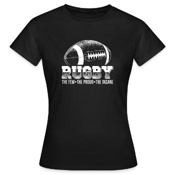 Énonciations rubgy | Cadeaux d'équipe de joueurs de sport - T-shirt Femme - noir - Devant - AI Model Female 172 dark (172cm)
