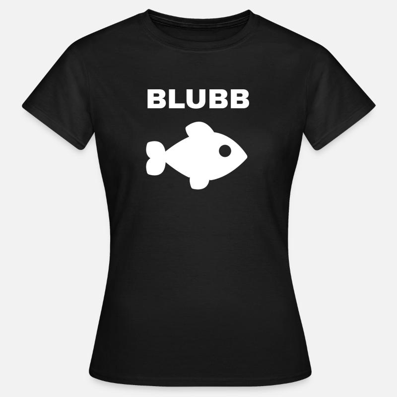 BLUBB poisson animal marin - T-shirt Femme - noir
