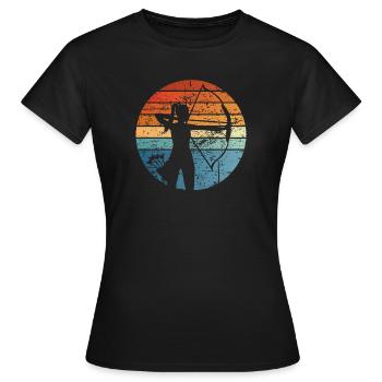 Archery archery - Women's T-Shirt - black - Front - AI Model Female 172 dark (172cm)