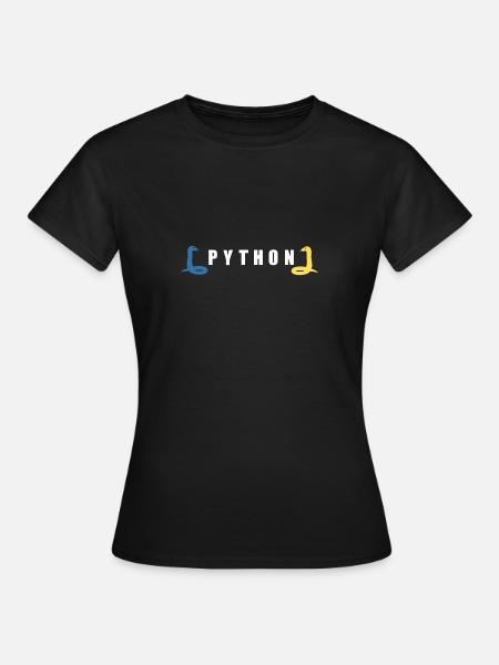 Idée cadeau codeur programmeur développeur Python - T-shirt Femme - noir