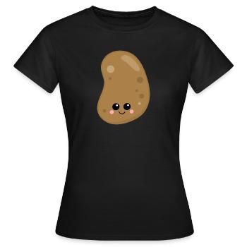 pomme de terre - T-shirt Femme - noir - Devant - AI Model Female 172 dark (172cm)