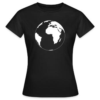 Erde - Frauen T-Shirt - Schwarz - Vorne - AI Model Female 172 dark (172cm)