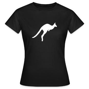 Känguru - Frauen T-Shirt - Schwarz - Vorne - AI Model Female 172 dark (172cm)