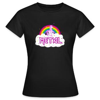rainbow unicorn - Women's T-Shirt - black - Front - AI Model Female 172 dark (172cm)