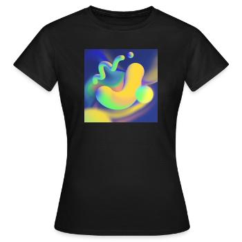 3D Artwork Design Colorful - T-shirt Femme - noir - Devant - AI Model Female 172 dark (172cm)
