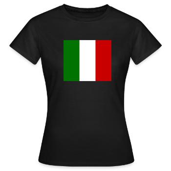 Italienische Nationalflagge - Frauen T-Shirt - Schwarz - Vorne - AI Model Female 172 dark (172cm)